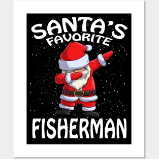 Santas Favorite Fisherman Christmas Posters and Art